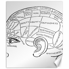 Brain Chart Diagram Face Fringe Canvas 20  X 24   by Celenk