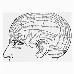 Brain Chart Diagram Face Fringe Large Glasses Cloth (2-side) by Celenk