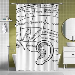 Brain Chart Diagram Face Fringe Shower Curtain 48  X 72  (small)  by Celenk