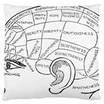 Brain Chart Diagram Face Fringe Large Flano Cushion Case (Two Sides) Front