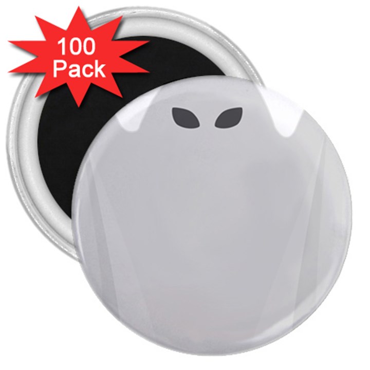 Ghost Halloween Spooky Horror Fear 3  Magnets (100 pack)