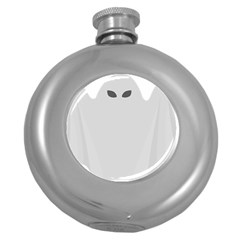 Ghost Halloween Spooky Horror Fear Round Hip Flask (5 Oz) by Celenk