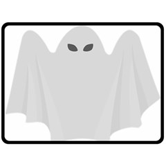 Ghost Halloween Spooky Horror Fear Fleece Blanket (large)  by Celenk