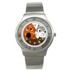 Baby Decoration Cat Dog Stuff Stainless Steel Watch by Celenk