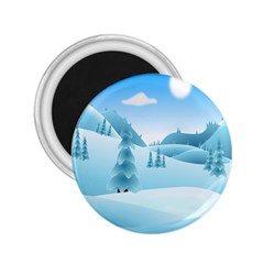 Landscape Winter Ice Cold Xmas 2 25  Magnets by Celenk