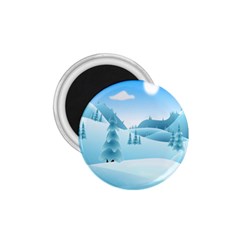 Landscape Winter Ice Cold Xmas 1 75  Magnets by Celenk