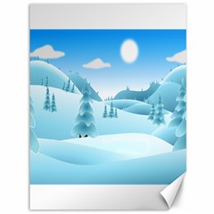 Landscape Winter Ice Cold Xmas Canvas 36  X 48   by Celenk