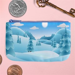 Landscape Winter Ice Cold Xmas Large Coin Purse by Celenk