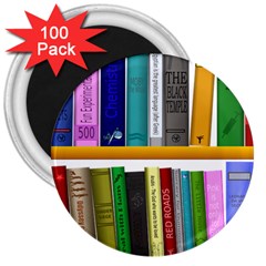 Shelf Books Library Reading 3  Magnets (100 Pack) by Celenk