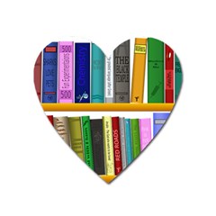 Shelf Books Library Reading Heart Magnet