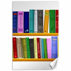 Shelf Books Library Reading Canvas 24  X 36  by Celenk