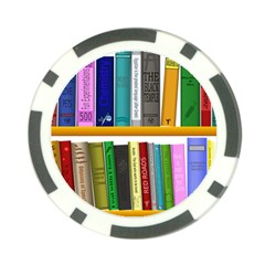 Shelf Books Library Reading Poker Chip Card Guard by Celenk