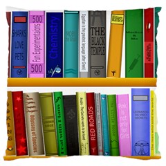 Shelf Books Library Reading Standard Flano Cushion Case (two Sides) by Celenk