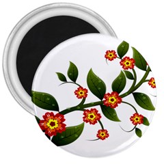 Flower Branch Nature Leaves Plant 3  Magnets by Celenk