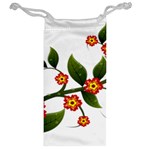 Flower Branch Nature Leaves Plant Jewelry Bag Back