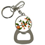 Flower Branch Nature Leaves Plant Button Necklaces Front