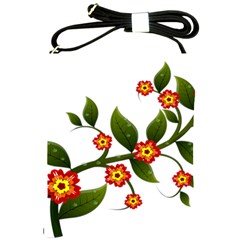 Flower Branch Nature Leaves Plant Shoulder Sling Bags by Celenk