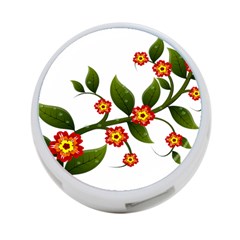 Flower Branch Nature Leaves Plant 4-port Usb Hub (two Sides)  by Celenk