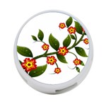 Flower Branch Nature Leaves Plant 4-Port USB Hub (Two Sides)  Back