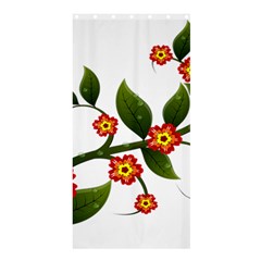 Flower Branch Nature Leaves Plant Shower Curtain 36  X 72  (stall)  by Celenk