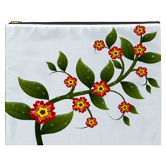 Flower Branch Nature Leaves Plant Cosmetic Bag (xxxl)  by Celenk