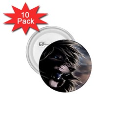 Angry Lion Digital Art Hd 1.75  Buttons (10 pack)