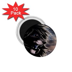 Angry Lion Digital Art Hd 1.75  Magnets (10 pack) 