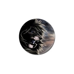 Angry Lion Digital Art Hd Golf Ball Marker (4 pack)