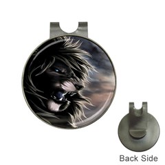 Angry Lion Digital Art Hd Hat Clips with Golf Markers