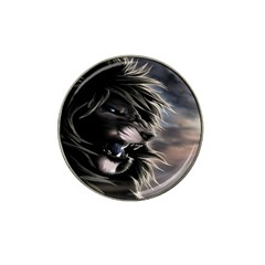 Angry Lion Digital Art Hd Hat Clip Ball Marker (4 pack)