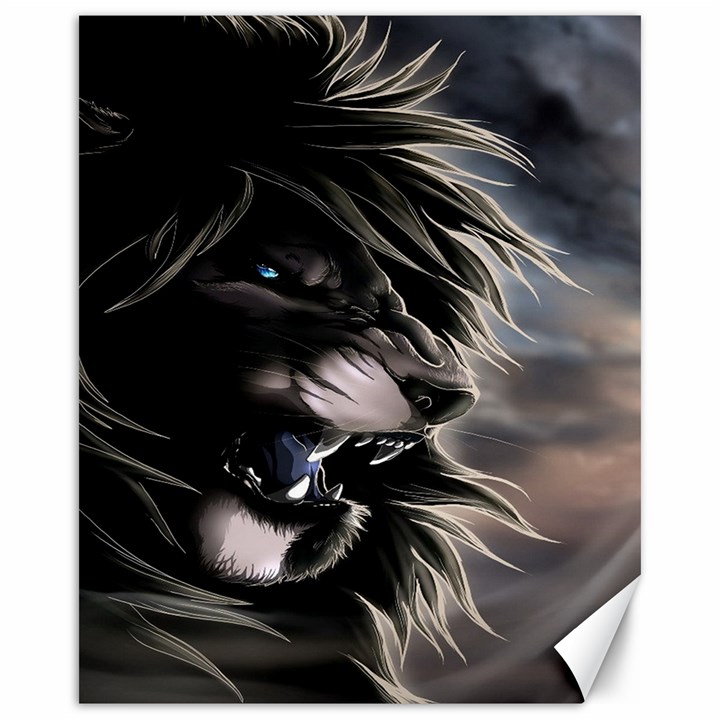 Angry Lion Digital Art Hd Canvas 16  x 20  