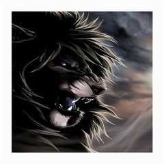 Angry Lion Digital Art Hd Medium Glasses Cloth (2-Side)