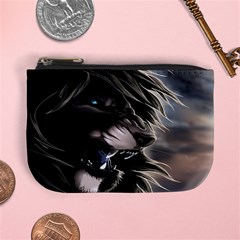 Angry Lion Digital Art Hd Mini Coin Purses