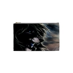 Angry Lion Digital Art Hd Cosmetic Bag (Small) 