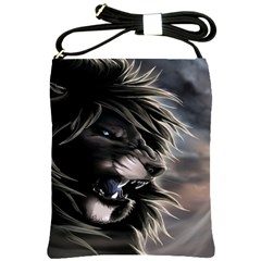 Angry Lion Digital Art Hd Shoulder Sling Bags