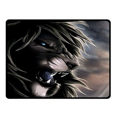 Angry Lion Digital Art Hd Fleece Blanket (Small)