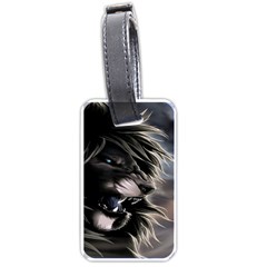 Angry Lion Digital Art Hd Luggage Tags (One Side) 