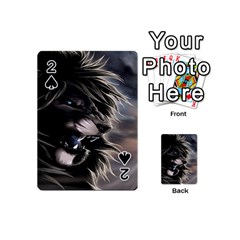 Angry Lion Digital Art Hd Playing Cards 54 (Mini) 