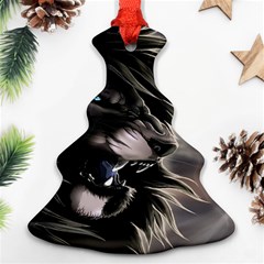 Angry Lion Digital Art Hd Christmas Tree Ornament (Two Sides)