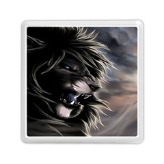 Angry Lion Digital Art Hd Memory Card Reader (Square) 