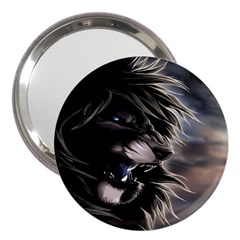 Angry Lion Digital Art Hd 3  Handbag Mirrors