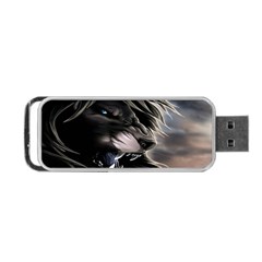 Angry Lion Digital Art Hd Portable USB Flash (Two Sides)