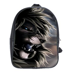 Angry Lion Digital Art Hd School Bag (XL)