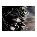 Angry Lion Digital Art Hd Double Sided Flano Blanket (Mini)  35 x27  Blanket Front