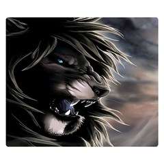 Angry Lion Digital Art Hd Double Sided Flano Blanket (Small) 