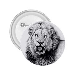 Lion Wildlife Art And Illustration Pencil 2 25  Buttons by Celenk