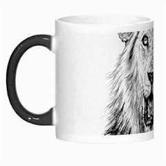 Lion Wildlife Art And Illustration Pencil Morph Mugs by Celenk