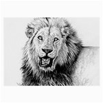 Lion Wildlife Art And Illustration Pencil Large Glasses Cloth (2-Side) Front