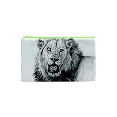 Lion Wildlife Art And Illustration Pencil Cosmetic Bag (xs) by Celenk