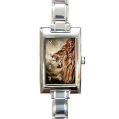 Roaring Lion Rectangle Italian Charm Watch